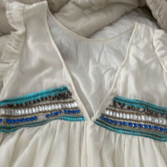 TULAROSA x REVOLVE Stella Dress in Ivory SIZE S NWOT Retail 278.00 BEADS IN TACT - Picture 8 of 14